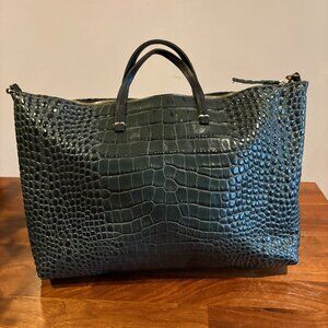 Clave V. Green Faux Croc Bag